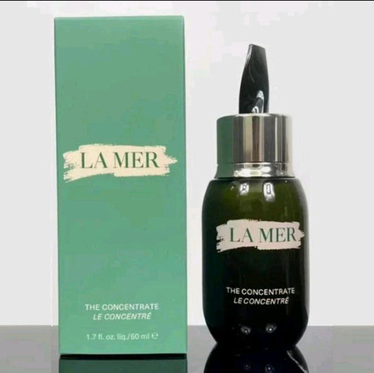La Mer The Concentrate facial treatment 1.7 fl oz 50 mL bottle and box