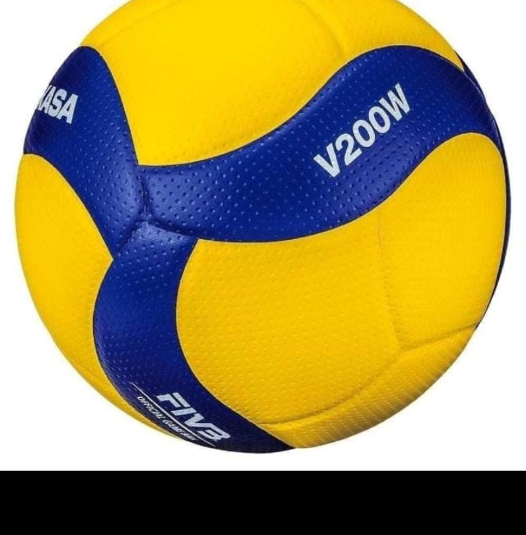 V200W professional yellow and blue volleyball with textured surface